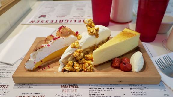 Platter of dessert pie