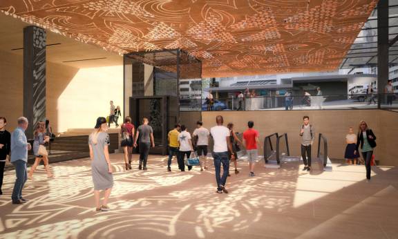 Inside Aotea Station. Image:cityraillink.co.nz