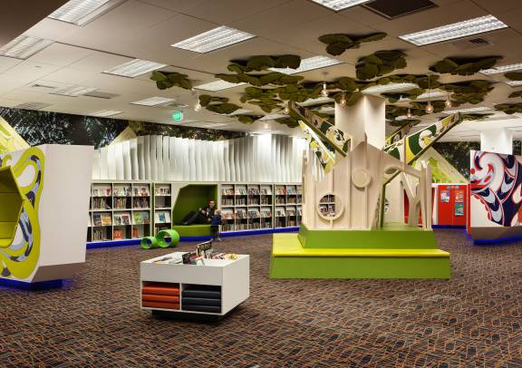 Kids section at the library