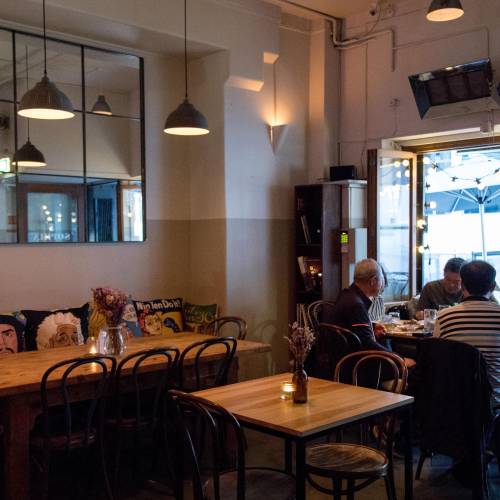 Interior of eatery