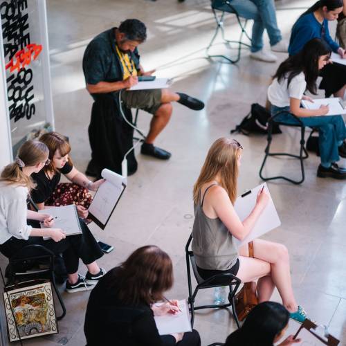 Drop-in drawing at Auckland Art Gallery