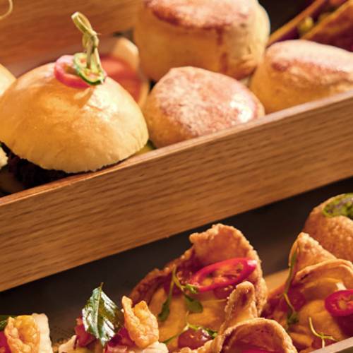 The shared table afternoon tea Bellini Bar