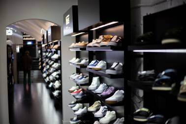 Vans casual shoes on shelf